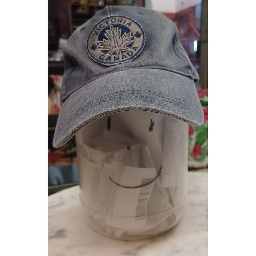 Victoria Canada Cap Blue Gray with a Maple Leaf